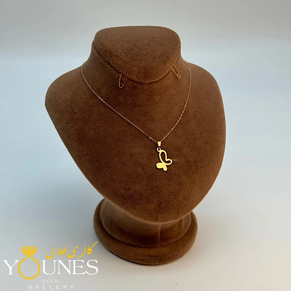 آویز پروانه مینیمال طلا لیزری